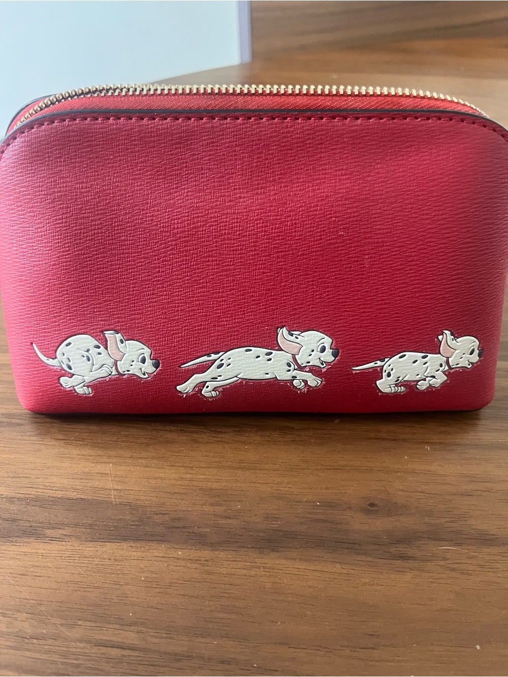Kate Spade New York Red Cosmetic Pouch with Disney Cruella Make up Bag Lovely - Picture 3 of 6